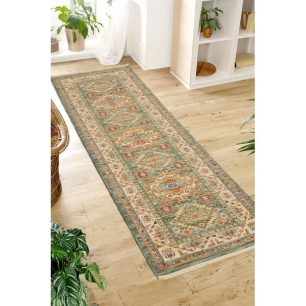 Nomad Vintage Green Runner Rug - Image 2